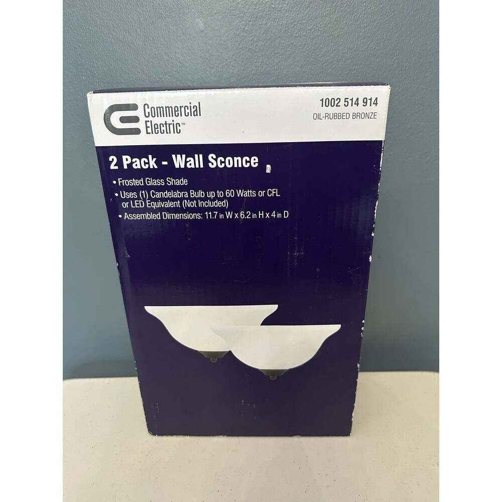 Brand New Commercial Electric (2-Pack) Oil-Rubbed Bronze Wall Sconces